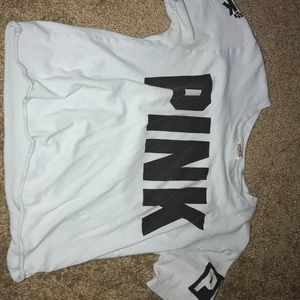 Victoria Secret pink cute light blue crop top